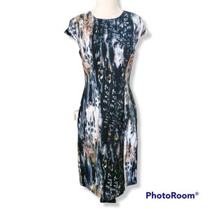 Lela Rose Midi Dress 6 Blue White